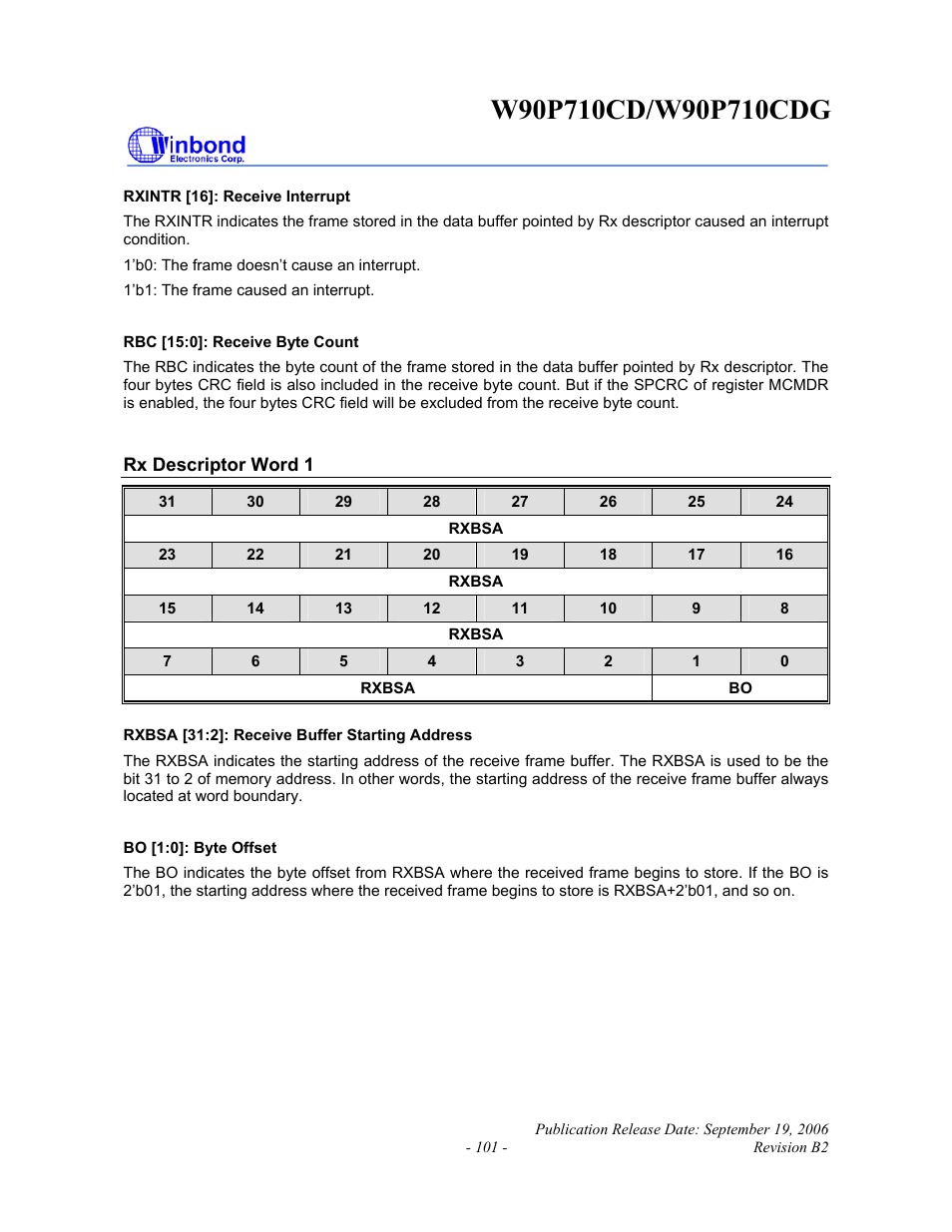 Rainbow Electronics W90P710CDG User Manual | Page 101 / 552