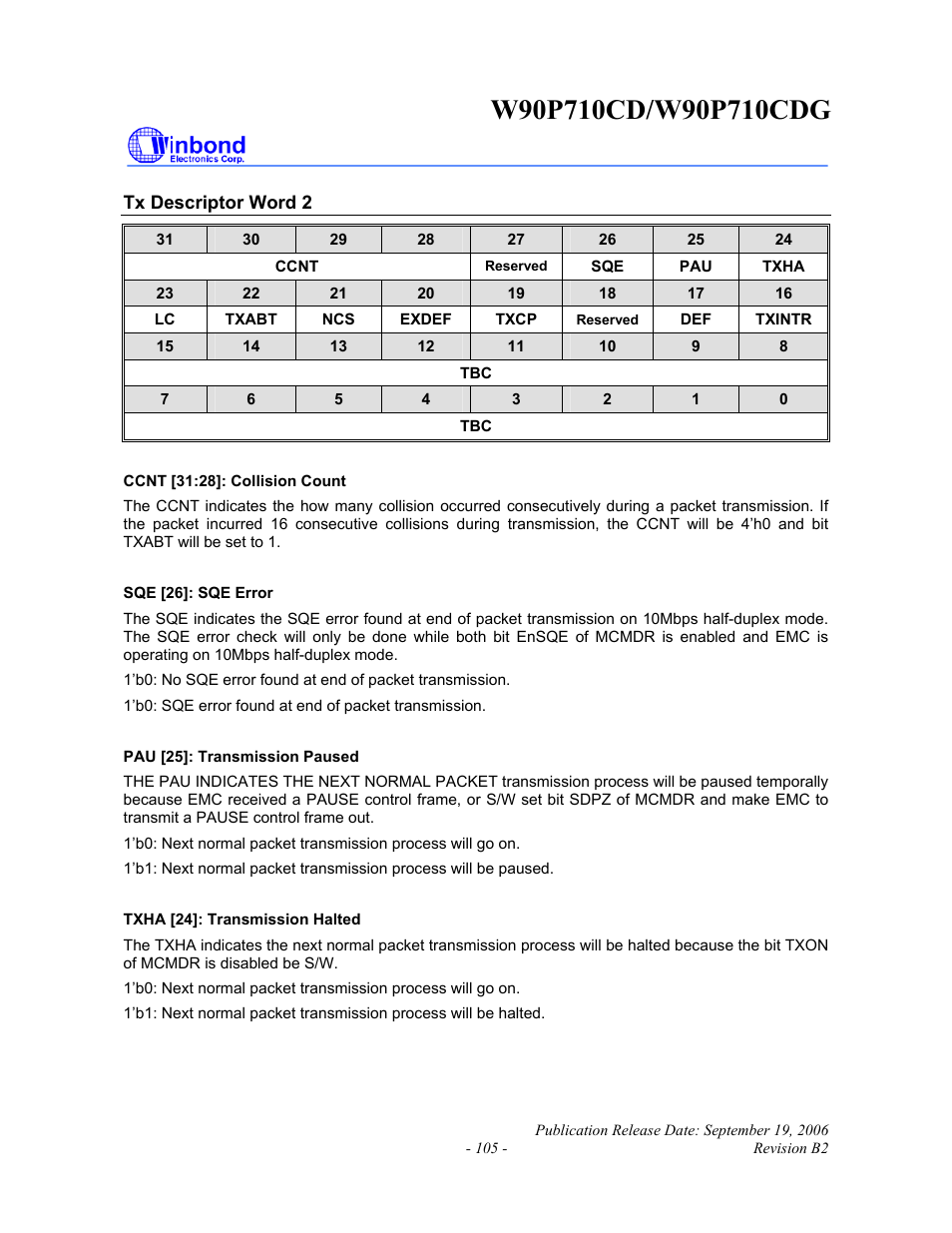 Rainbow Electronics W90P710CDG User Manual | Page 105 / 552