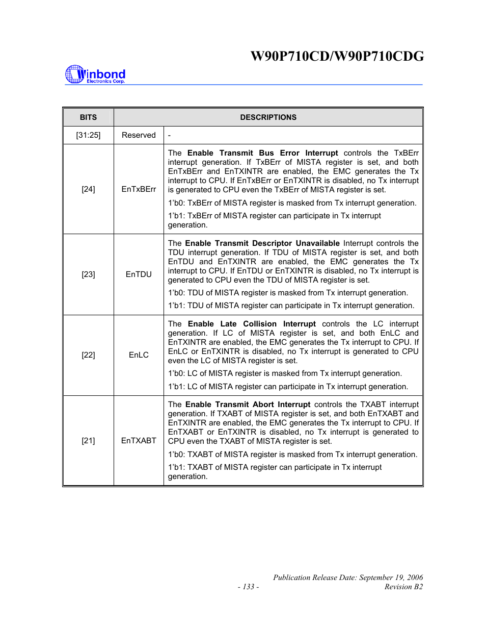 Rainbow Electronics W90P710CDG User Manual | Page 133 / 552