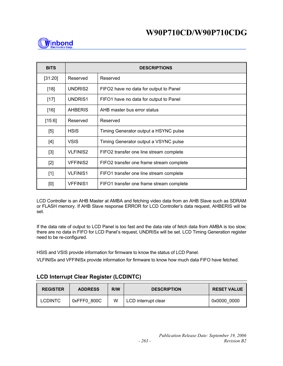 Rainbow Electronics W90P710CDG User Manual | Page 263 / 552