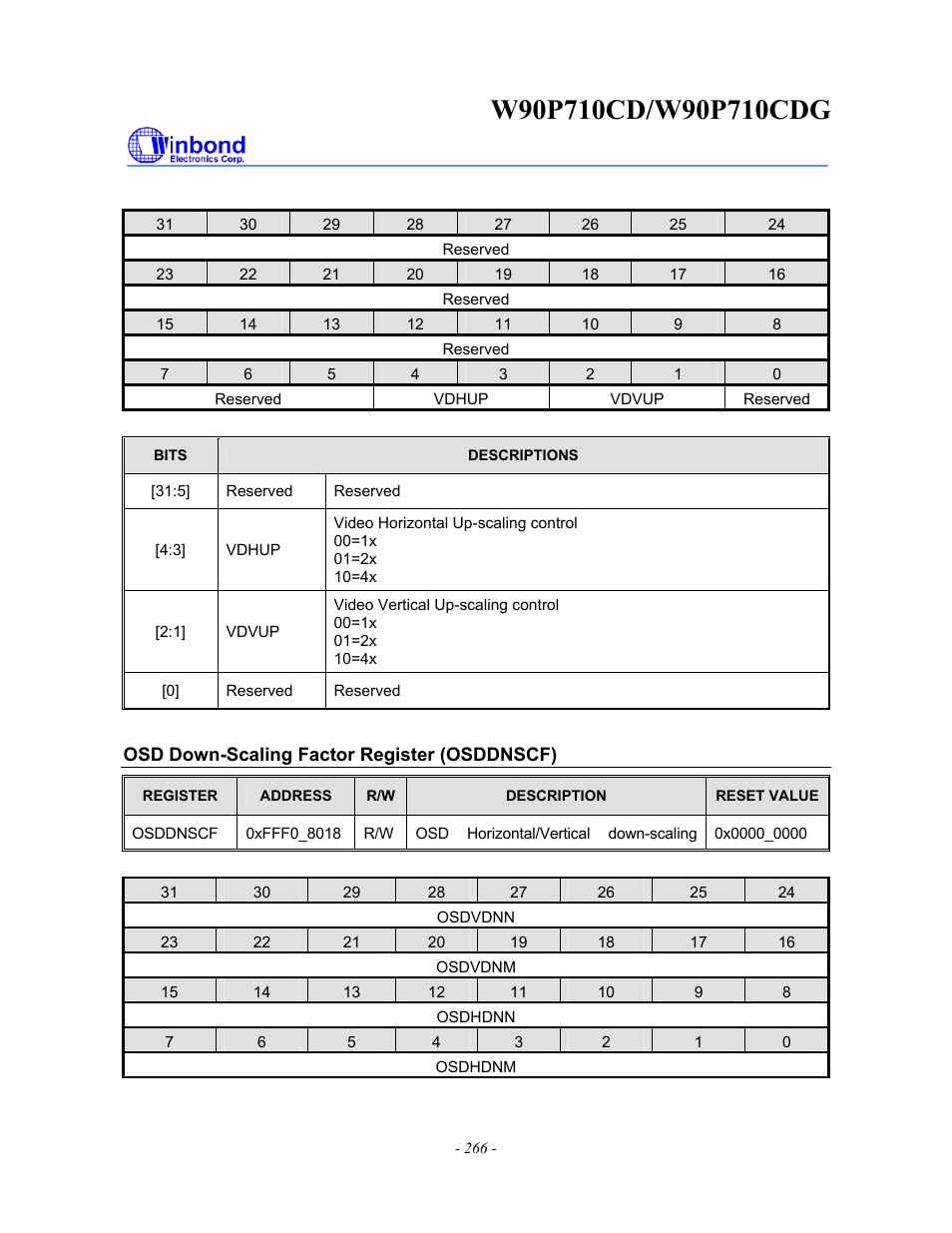 Rainbow Electronics W90P710CDG User Manual | Page 266 / 552