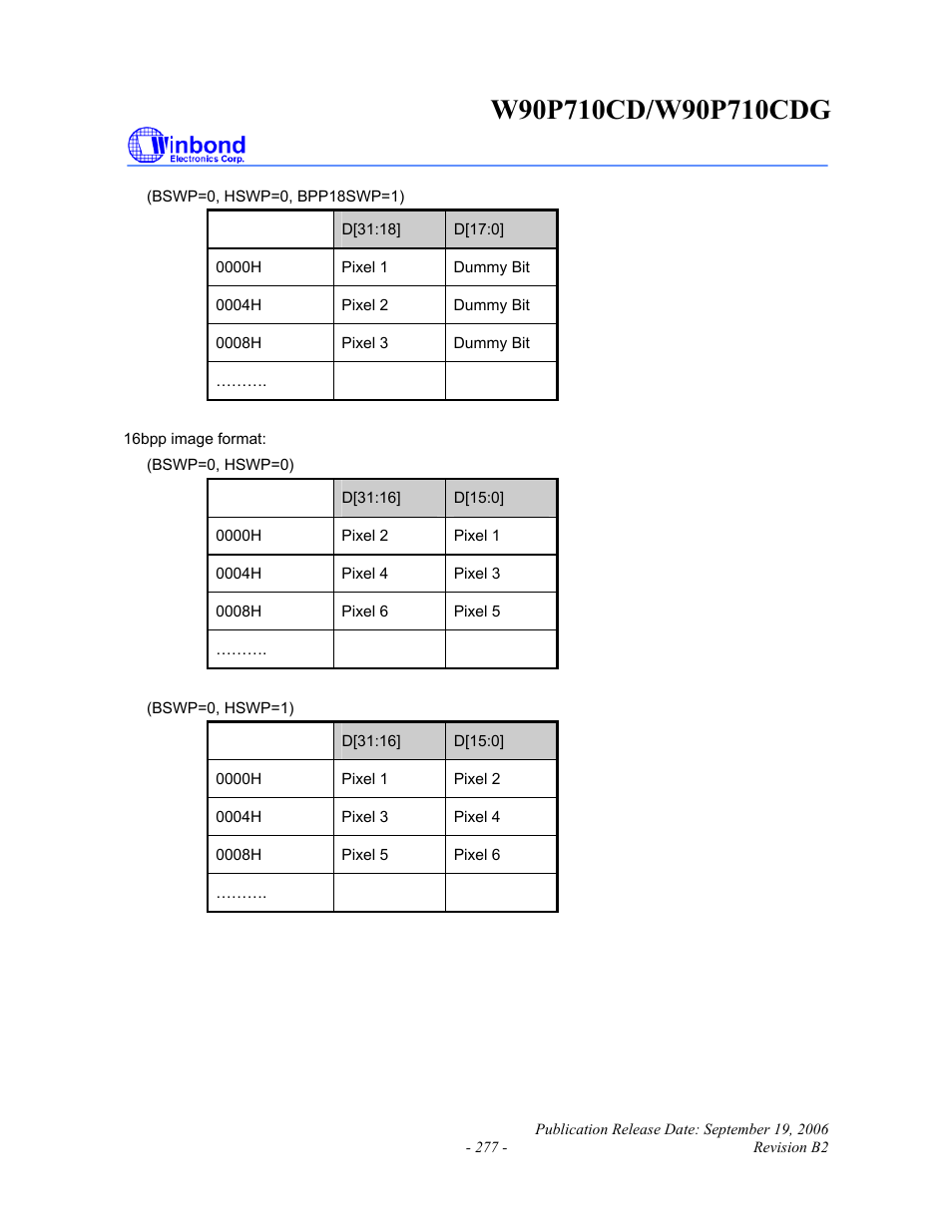 Rainbow Electronics W90P710CDG User Manual | Page 277 / 552