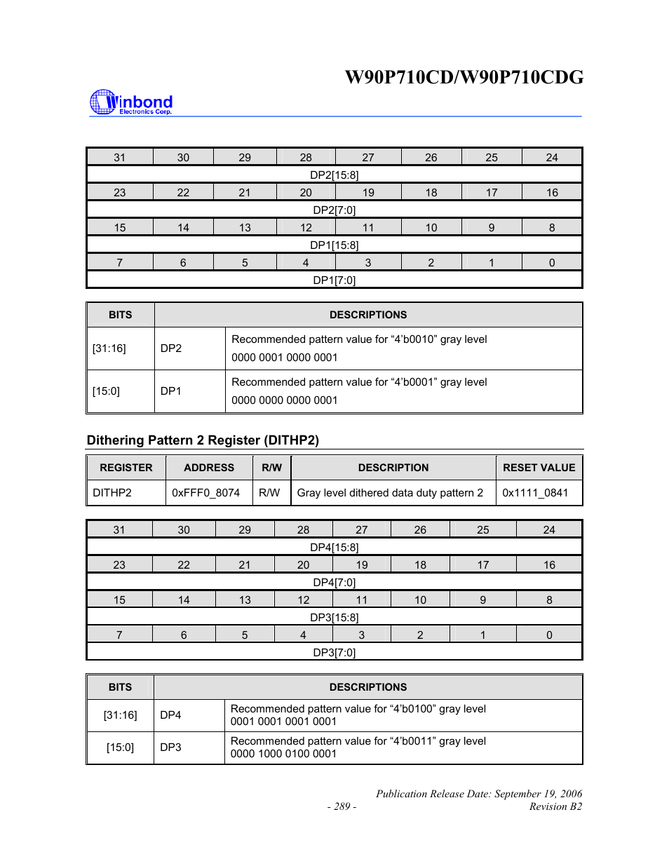 Rainbow Electronics W90P710CDG User Manual | Page 289 / 552