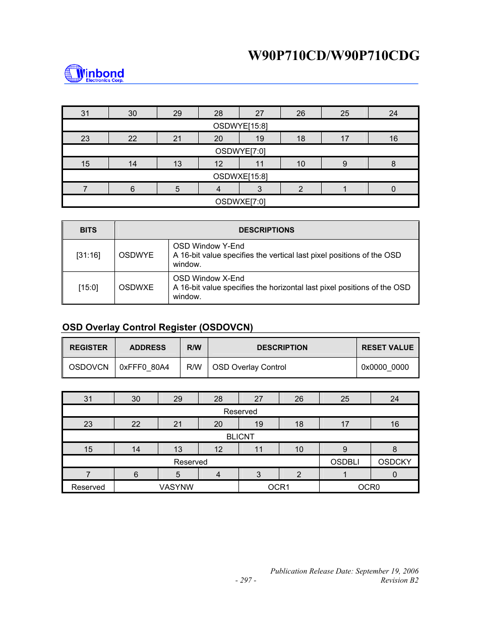 Rainbow Electronics W90P710CDG User Manual | Page 297 / 552