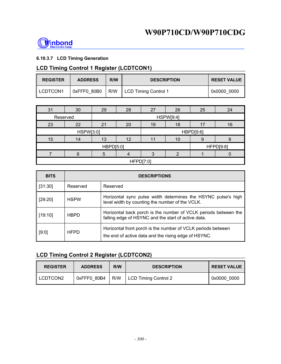 Rainbow Electronics W90P710CDG User Manual | Page 300 / 552
