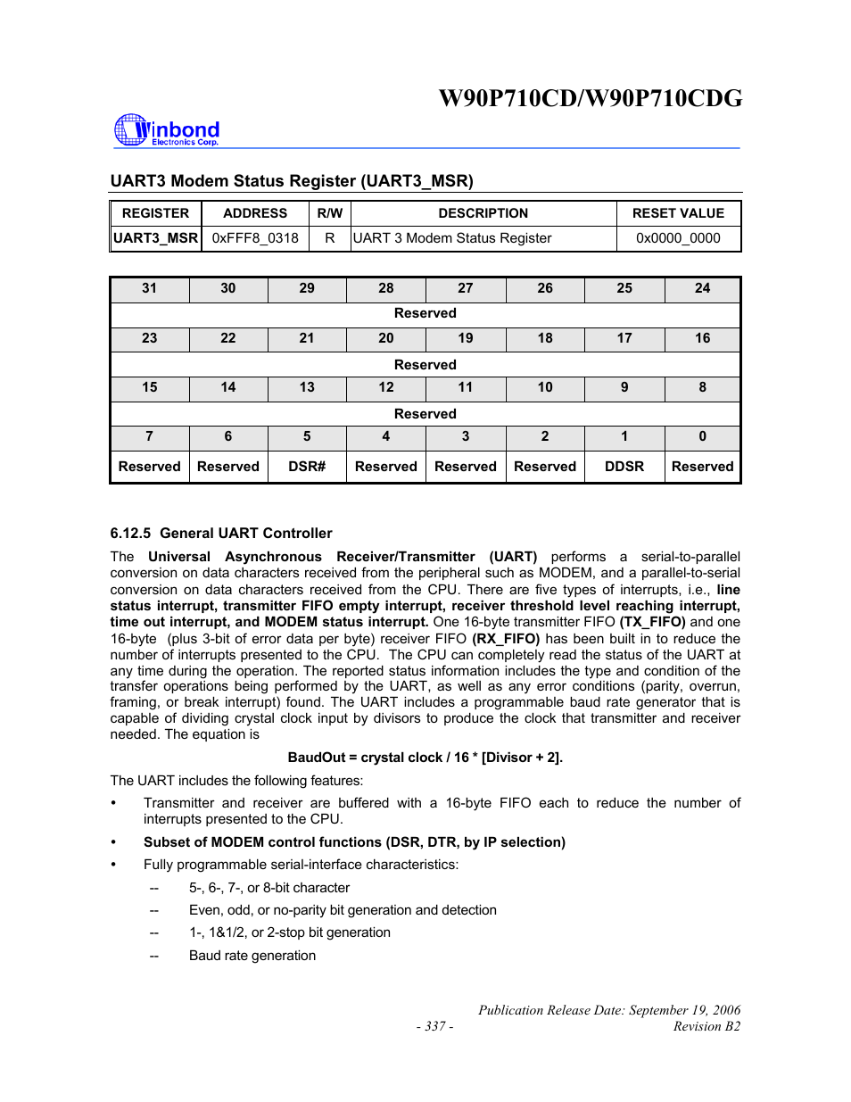 Rainbow Electronics W90P710CDG User Manual | Page 337 / 552