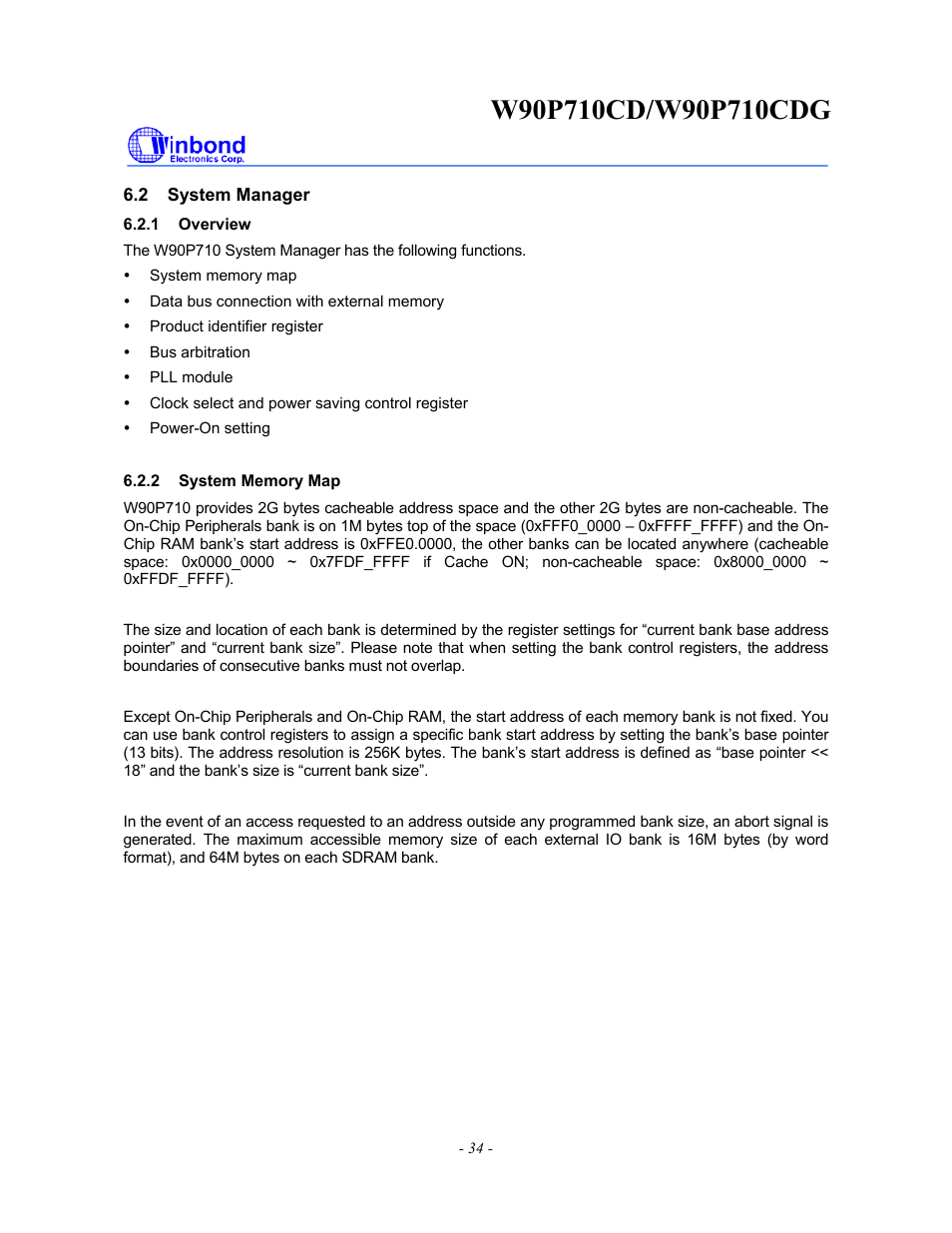 Rainbow Electronics W90P710CDG User Manual | Page 34 / 552