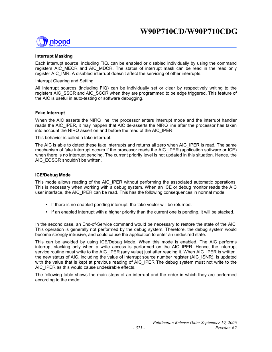 Rainbow Electronics W90P710CDG User Manual | Page 375 / 552