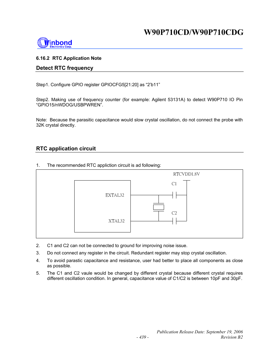 Rainbow Electronics W90P710CDG User Manual | Page 439 / 552