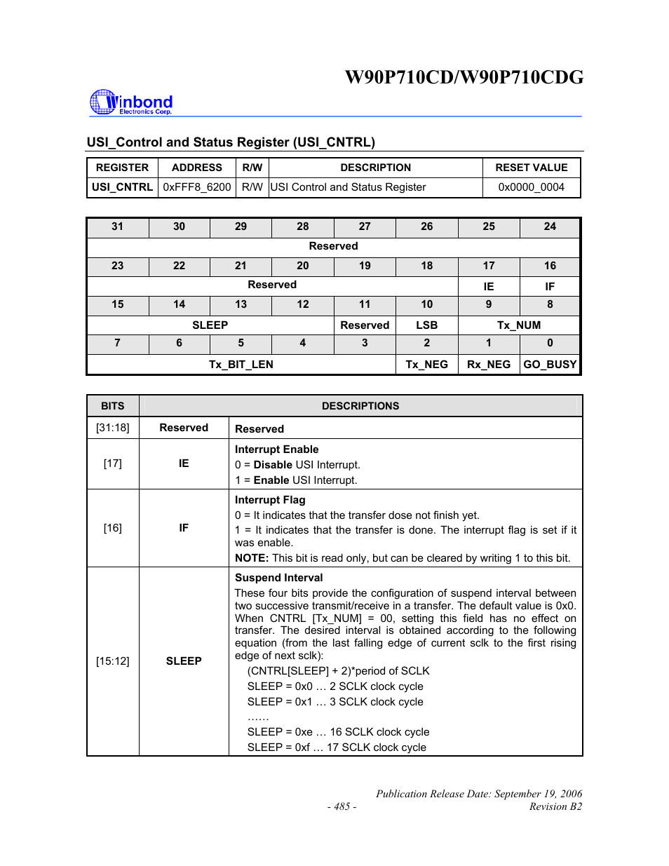 Rainbow Electronics W90P710CDG User Manual | Page 484 / 552