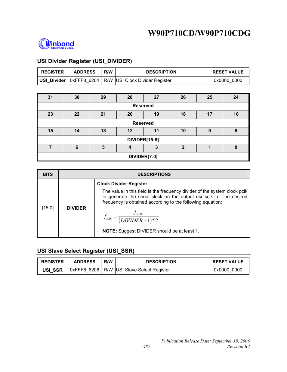 Rainbow Electronics W90P710CDG User Manual | Page 486 / 552