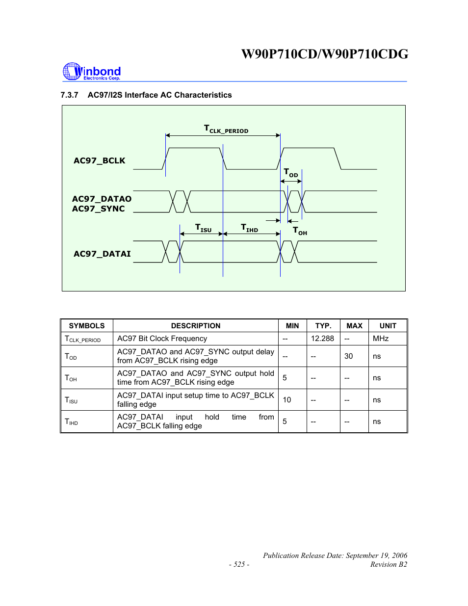 Rainbow Electronics W90P710CDG User Manual | Page 524 / 552