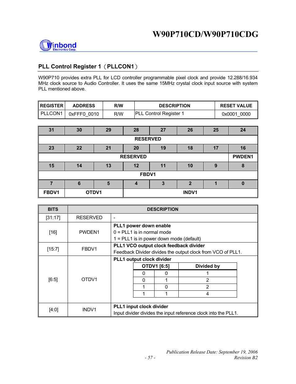 Rainbow Electronics W90P710CDG User Manual | Page 57 / 552