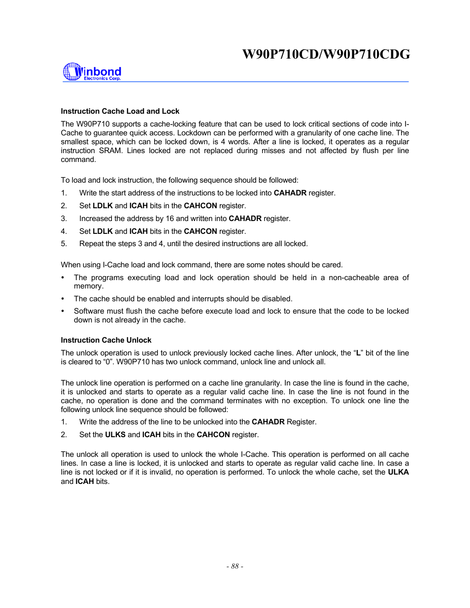 Rainbow Electronics W90P710CDG User Manual | Page 88 / 552