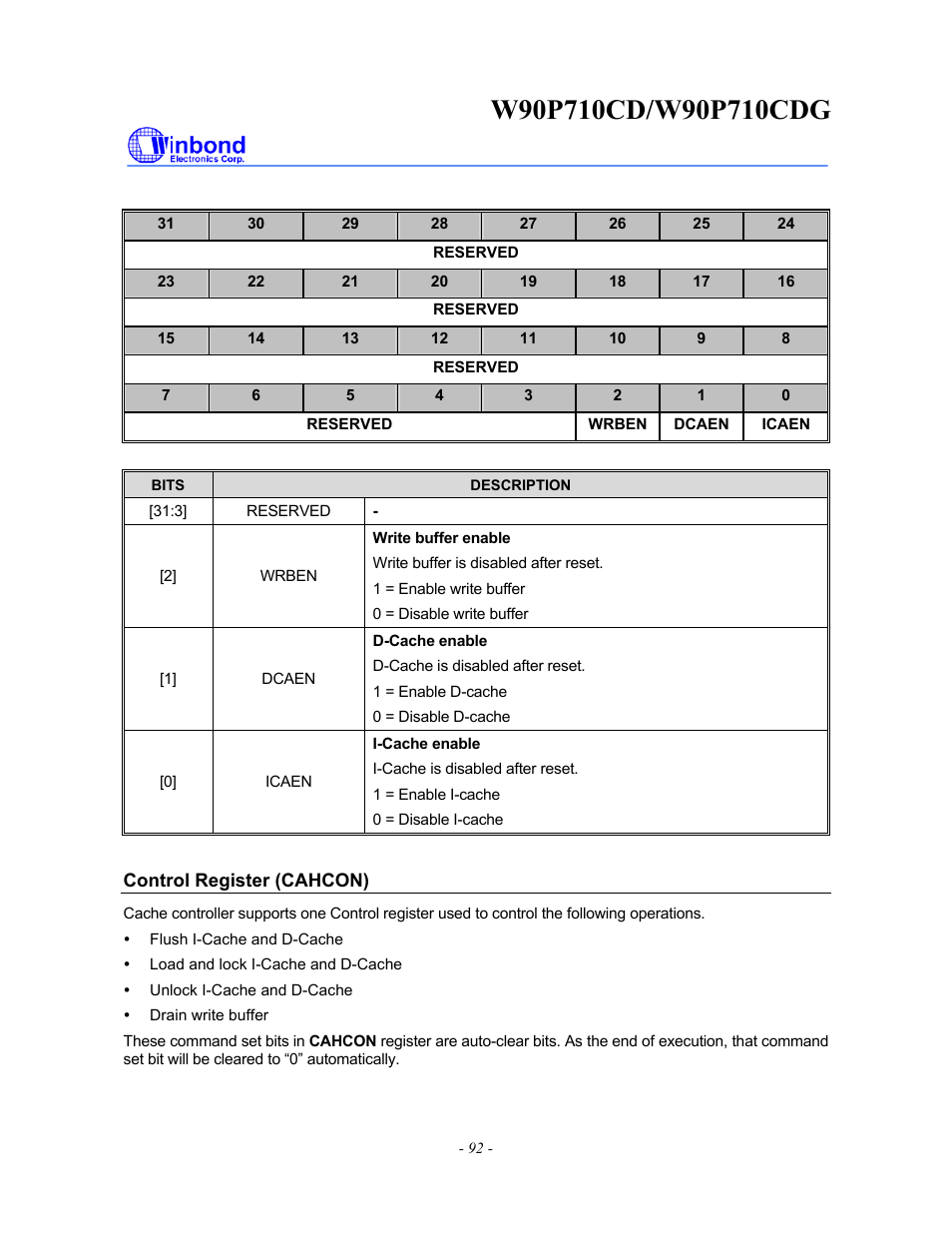 Rainbow Electronics W90P710CDG User Manual | Page 92 / 552
