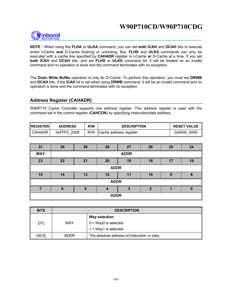 Rainbow Electronics W90P710CDG User Manual | Page 94 / 552