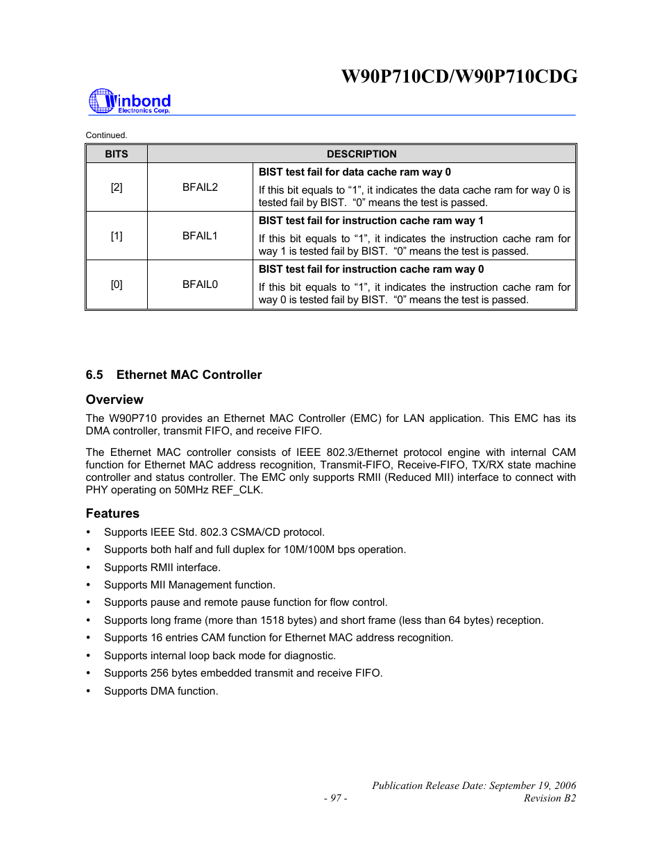 Rainbow Electronics W90P710CDG User Manual | Page 97 / 552