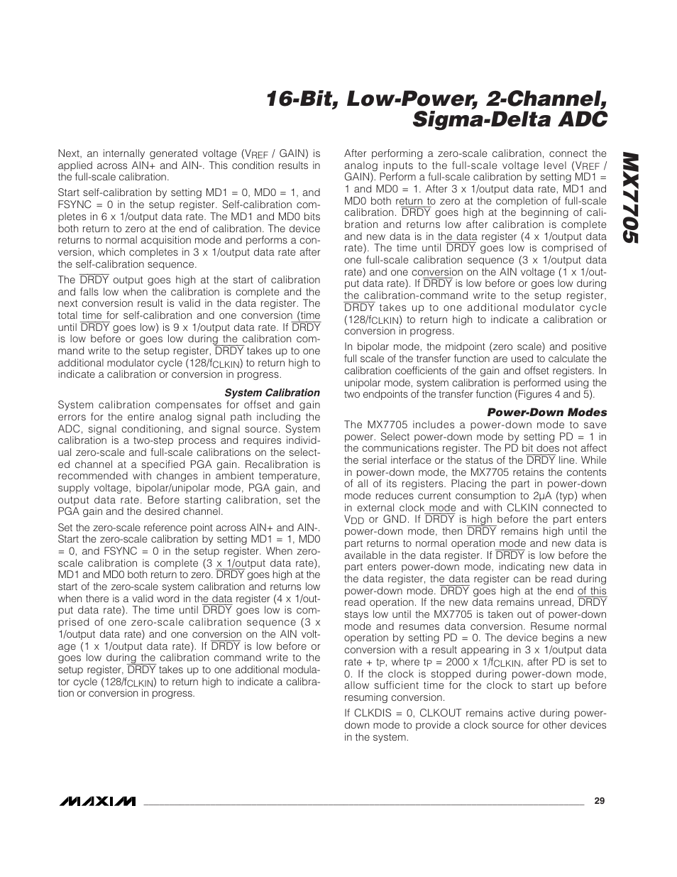 Rainbow Electronics MX7705 User Manual | Page 29 / 34
