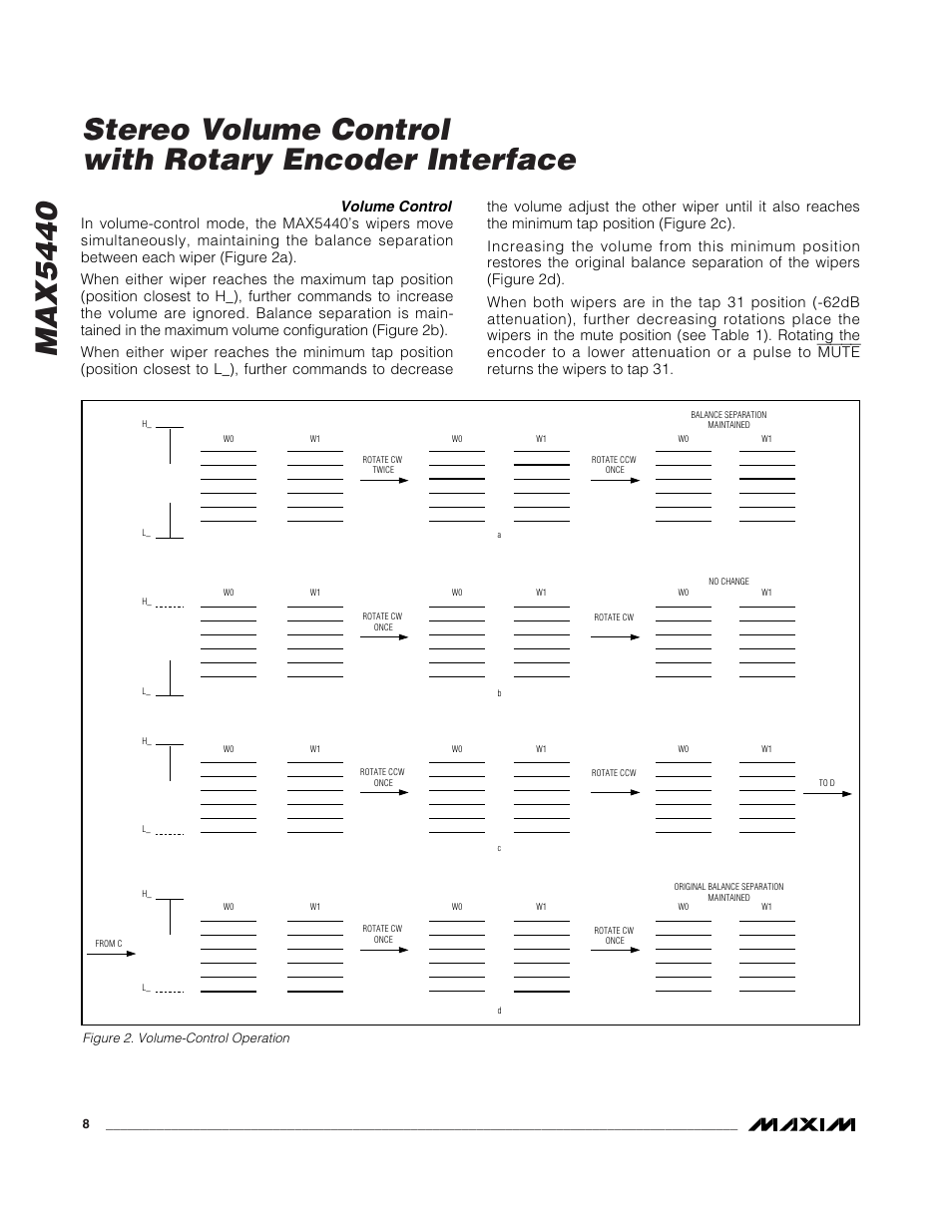 Figure 2. volume-control operation | Rainbow Electronics MAX5440 User Manual | Page 8 / 16