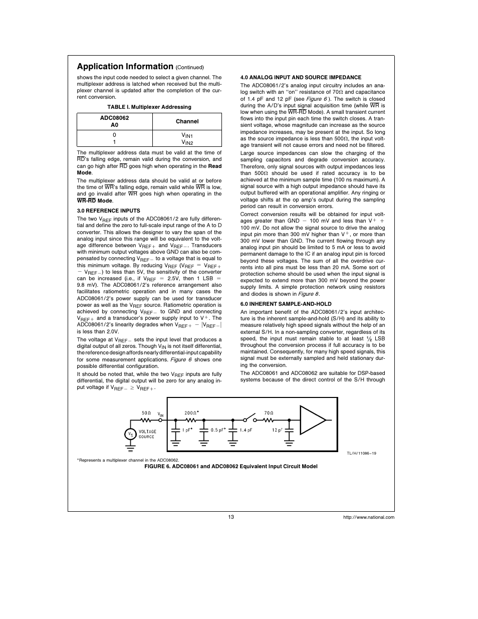 Application information | Rainbow Electronics ADC08062 User Manual | Page 13 / 16