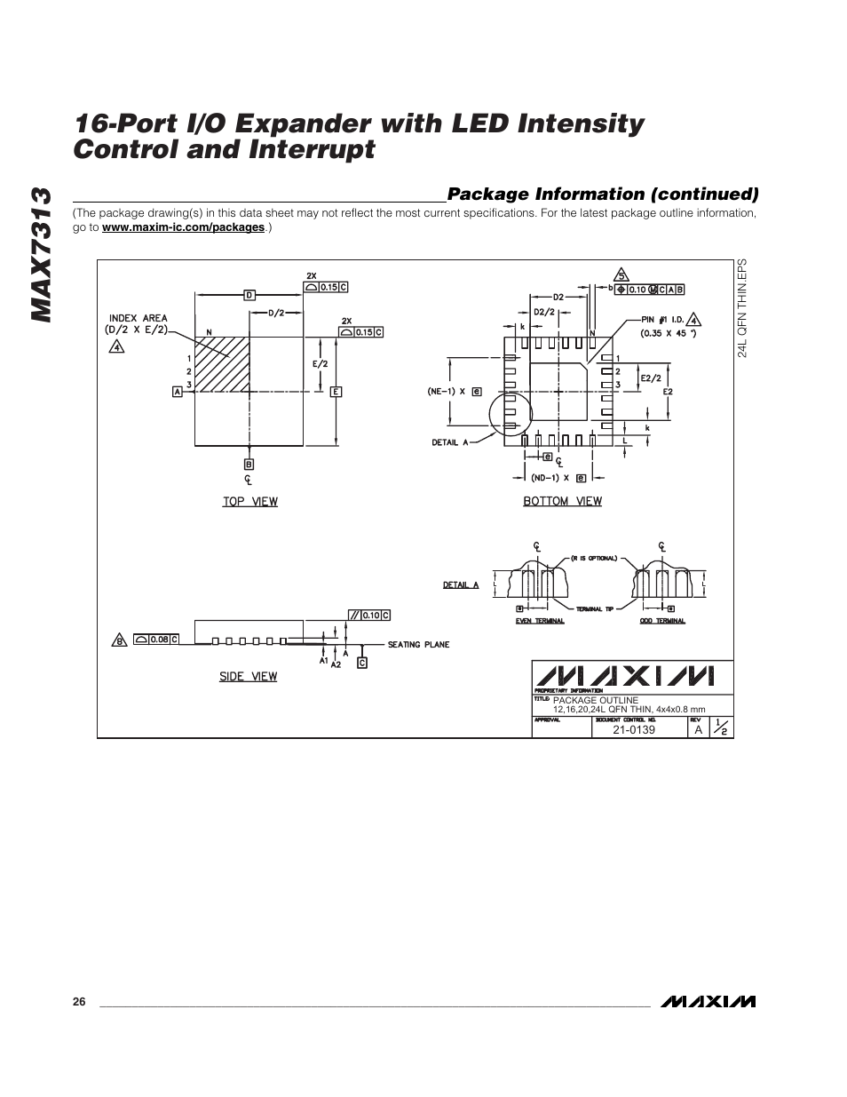 Rainbow Electronics MAX7313 User Manual | Page 26 / 27