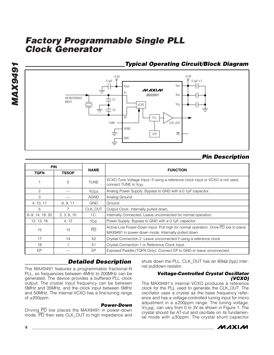 Detailed description | Rainbow Electronics MAX9491 User Manual | Page 6 / 11