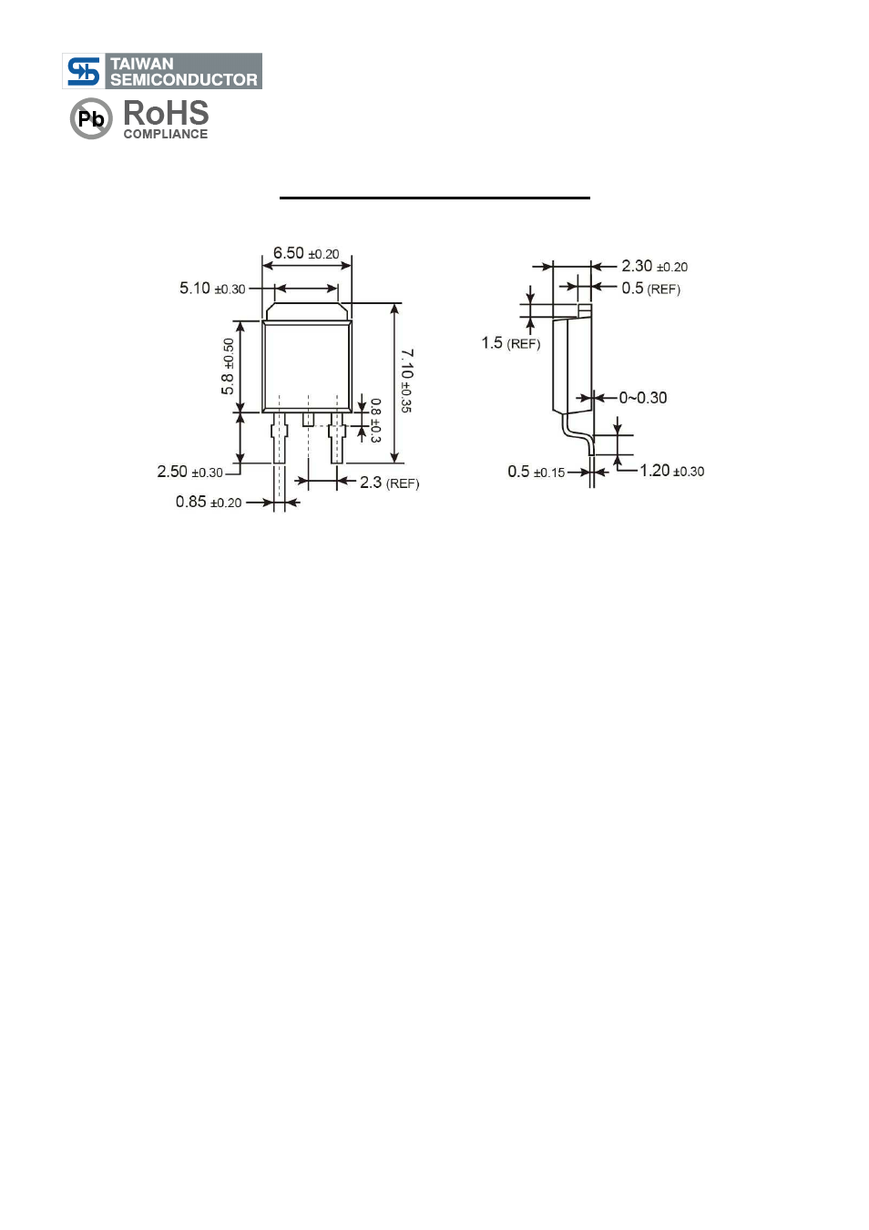 Tsm19n20, 200v n-channel power mosfet, To-252 mechanical drawing | Rainbow Electronics TSM19N20 User Manual | Page 3 / 4