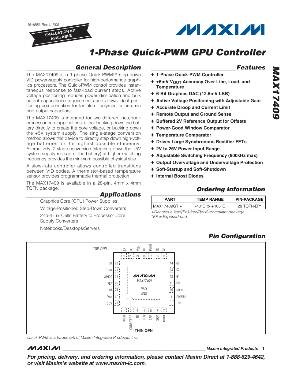 Rainbow Electronics MAX17409 User Manual | 32 pages