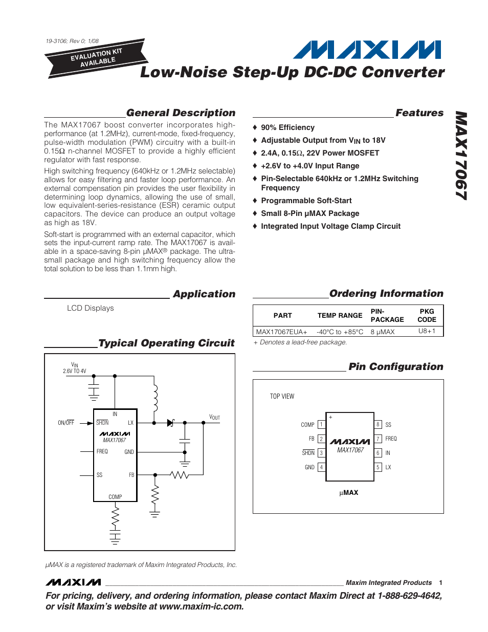 Rainbow Electronics MAX17067 User Manual | 13 pages