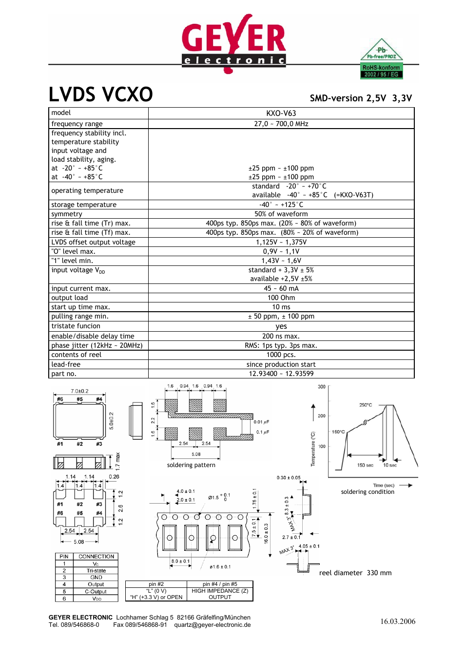 Rainbow Electronics KXО- V63 User Manual | 1 page