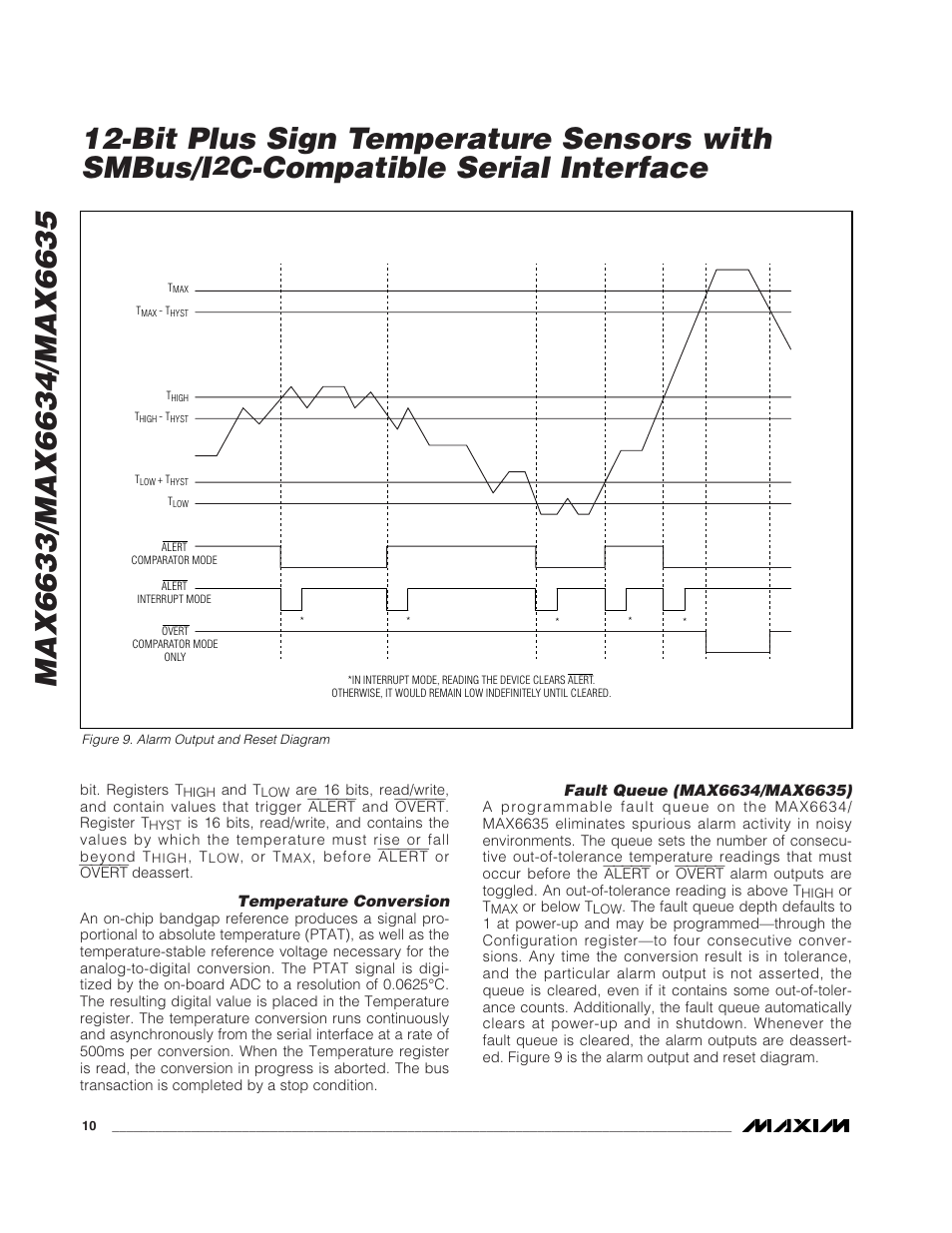 Bit plus sign temperature sensors with smbus/i, C-compatible serial interface | Rainbow Electronics MAX6635 User Manual | Page 10 / 16