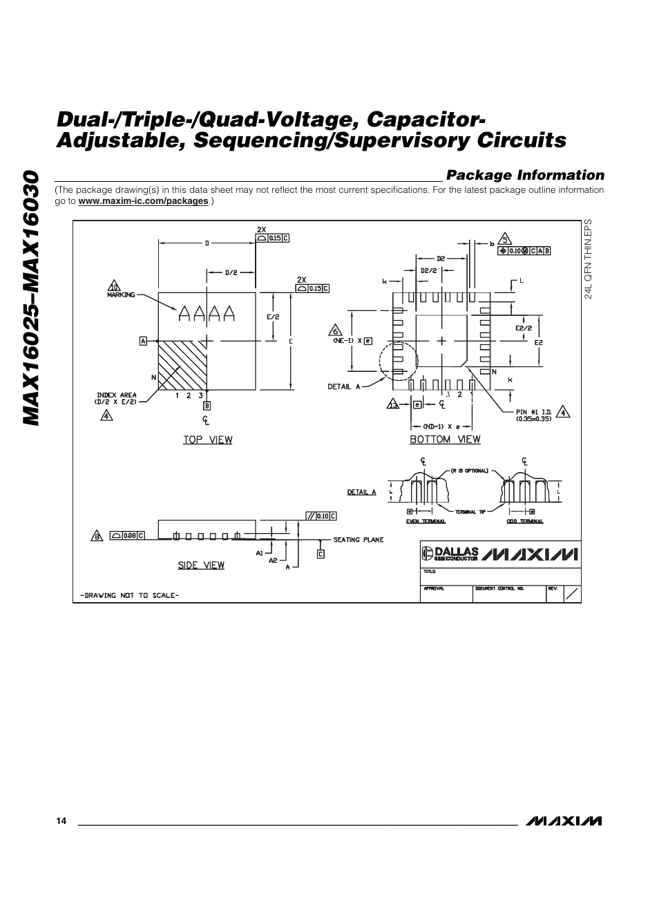 Package information | Rainbow Electronics MAX16030 User Manual | Page 14 / 15