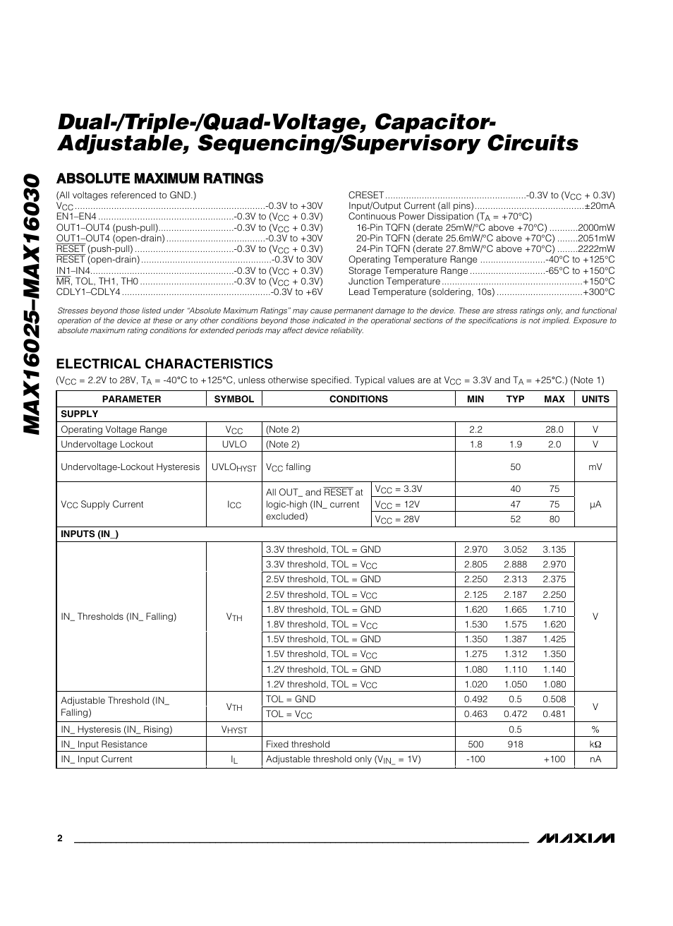 Rainbow Electronics MAX16030 User Manual | Page 2 / 15