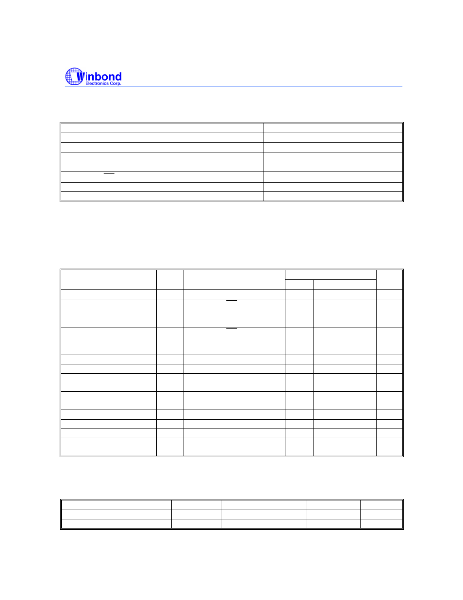 Dc characteristics, Capacitance | Rainbow Electronics W27LE520 User Manual | Page 4 / 16