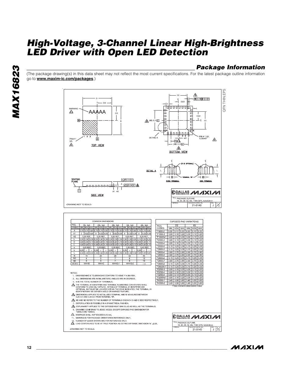 Rainbow Electronics MAX16823 User Manual | Page 12 / 13