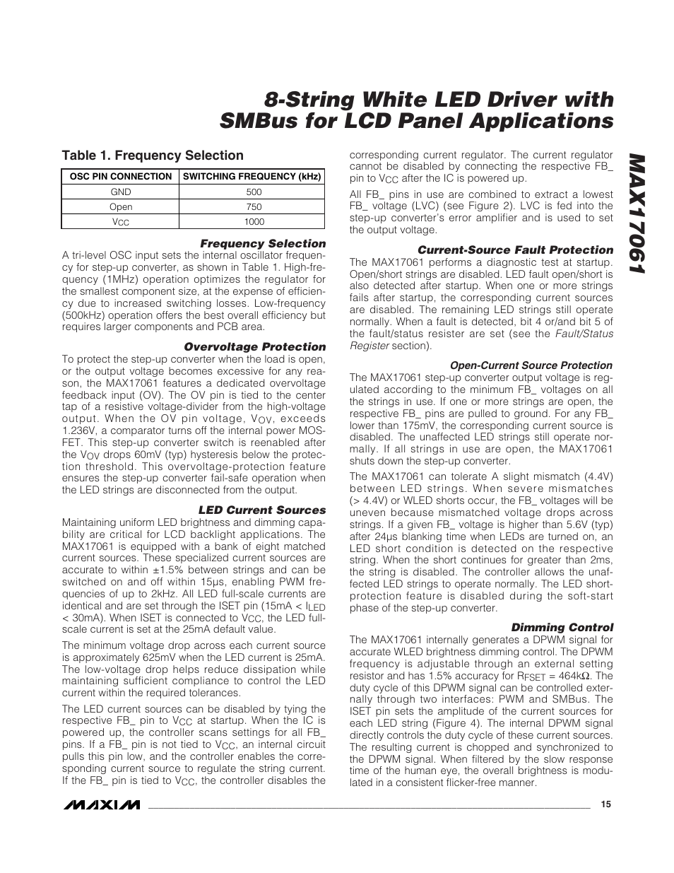 Rainbow Electronics MAX17061 User Manual | Page 15 / 26