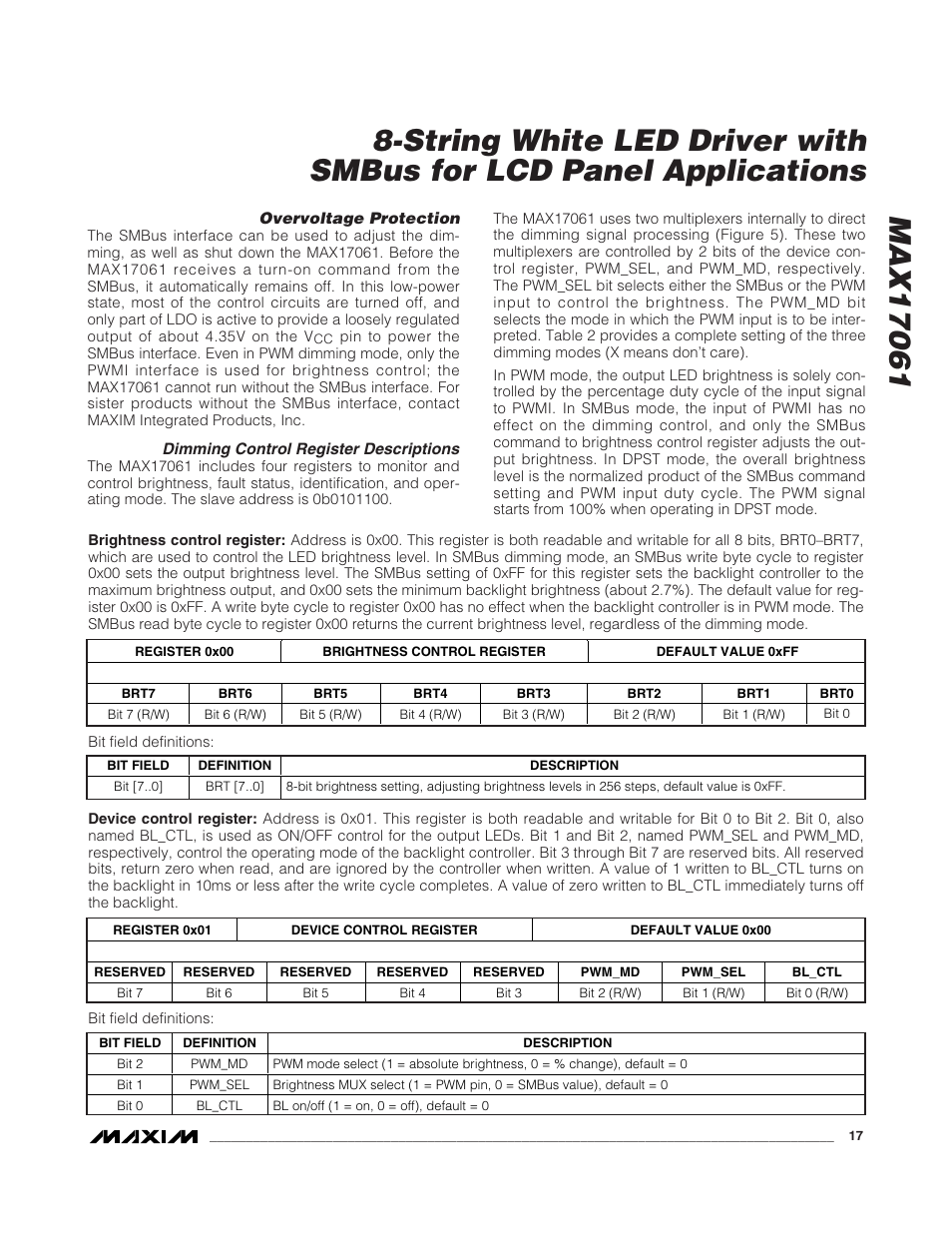 Rainbow Electronics MAX17061 User Manual | Page 17 / 26