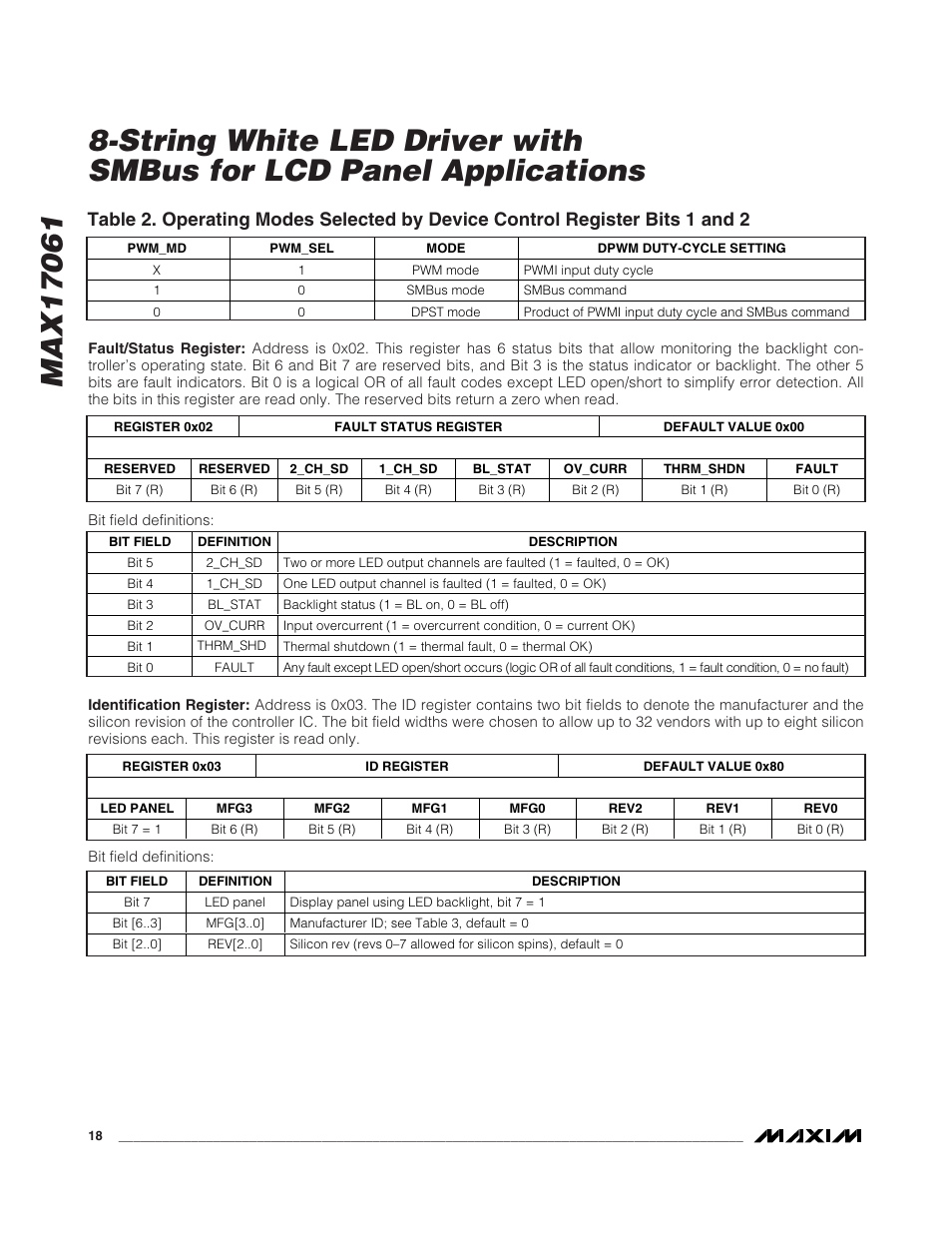 Rainbow Electronics MAX17061 User Manual | Page 18 / 26