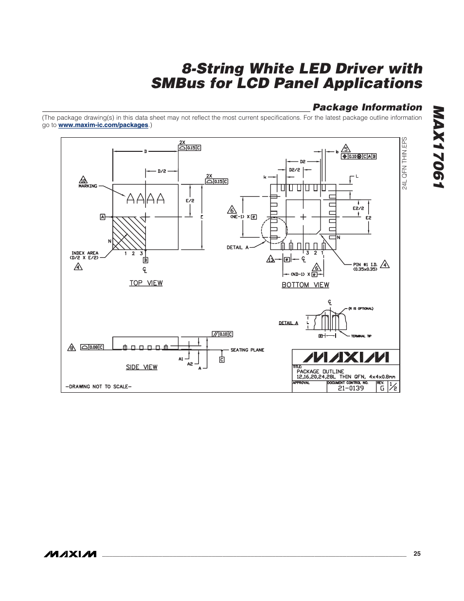 Rainbow Electronics MAX17061 User Manual | Page 25 / 26