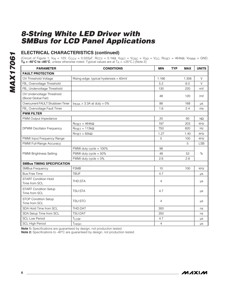 Rainbow Electronics MAX17061 User Manual | Page 6 / 26