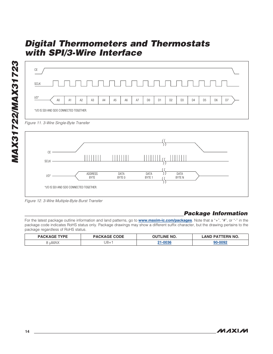Package information | Rainbow Electronics MAX31723 User Manual | Page 14 / 15