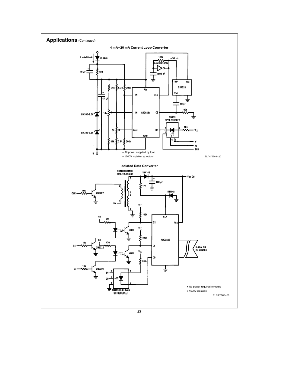 Applications | Rainbow Electronics ADC0838 User Manual | Page 23 / 32