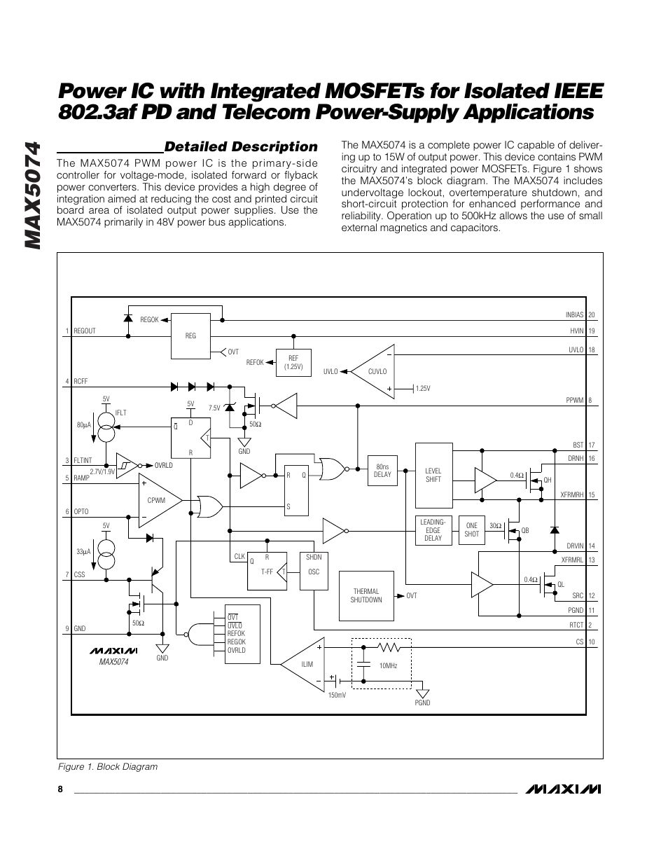 Max5074, Detailed description | Rainbow Electronics MAX5074 User Manual | Page 8 / 13