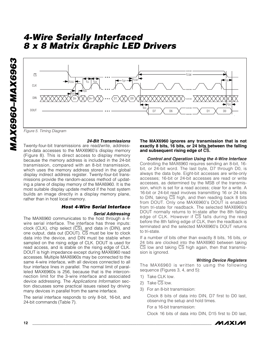 Rainbow Electronics MAX6963 User Manual | Page 12 / 34