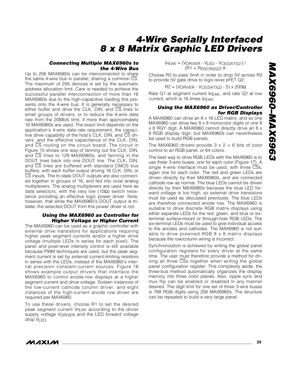 Rainbow Electronics MAX6963 User Manual | Page 29 / 34