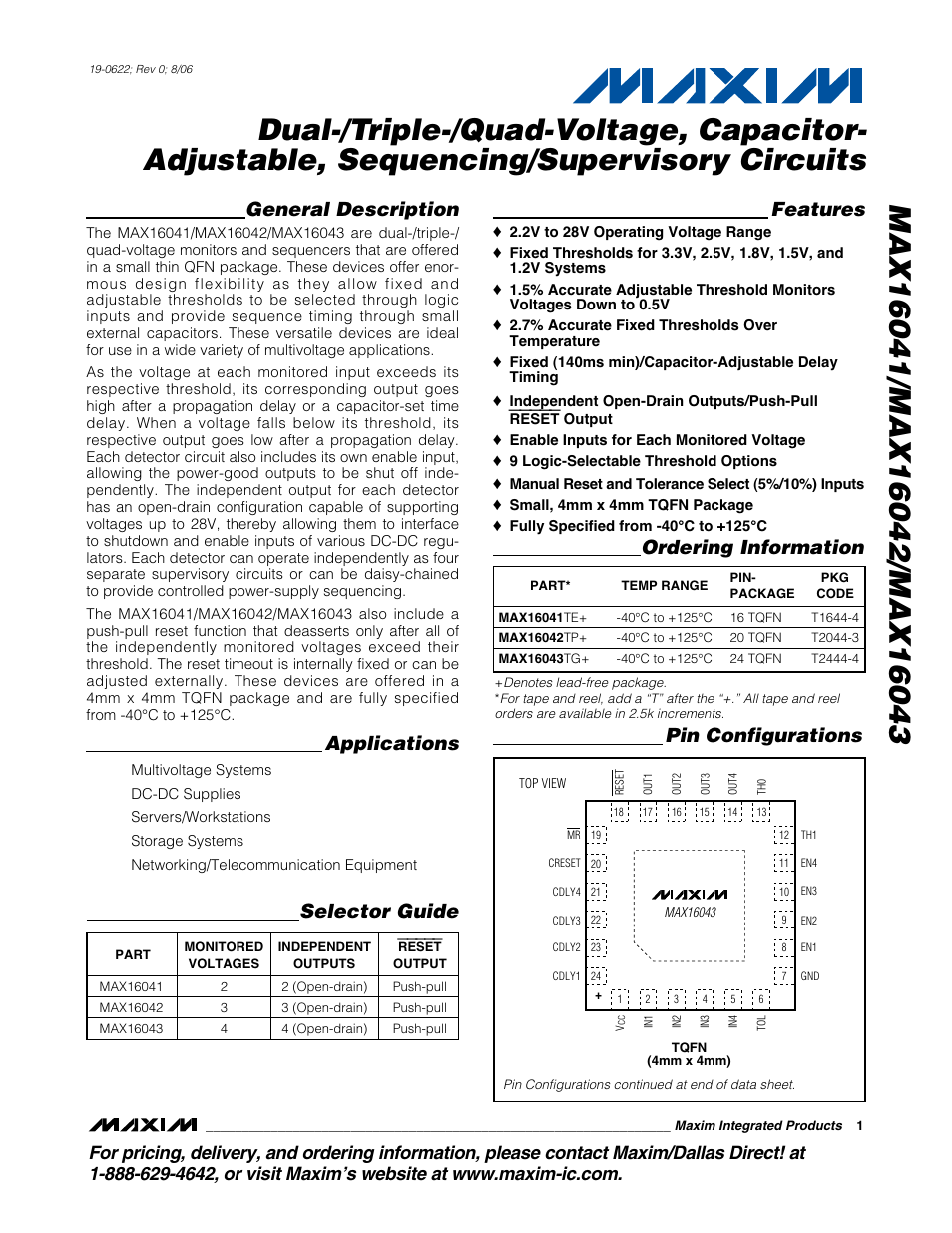 Rainbow Electronics MAX16043 User Manual | 15 pages