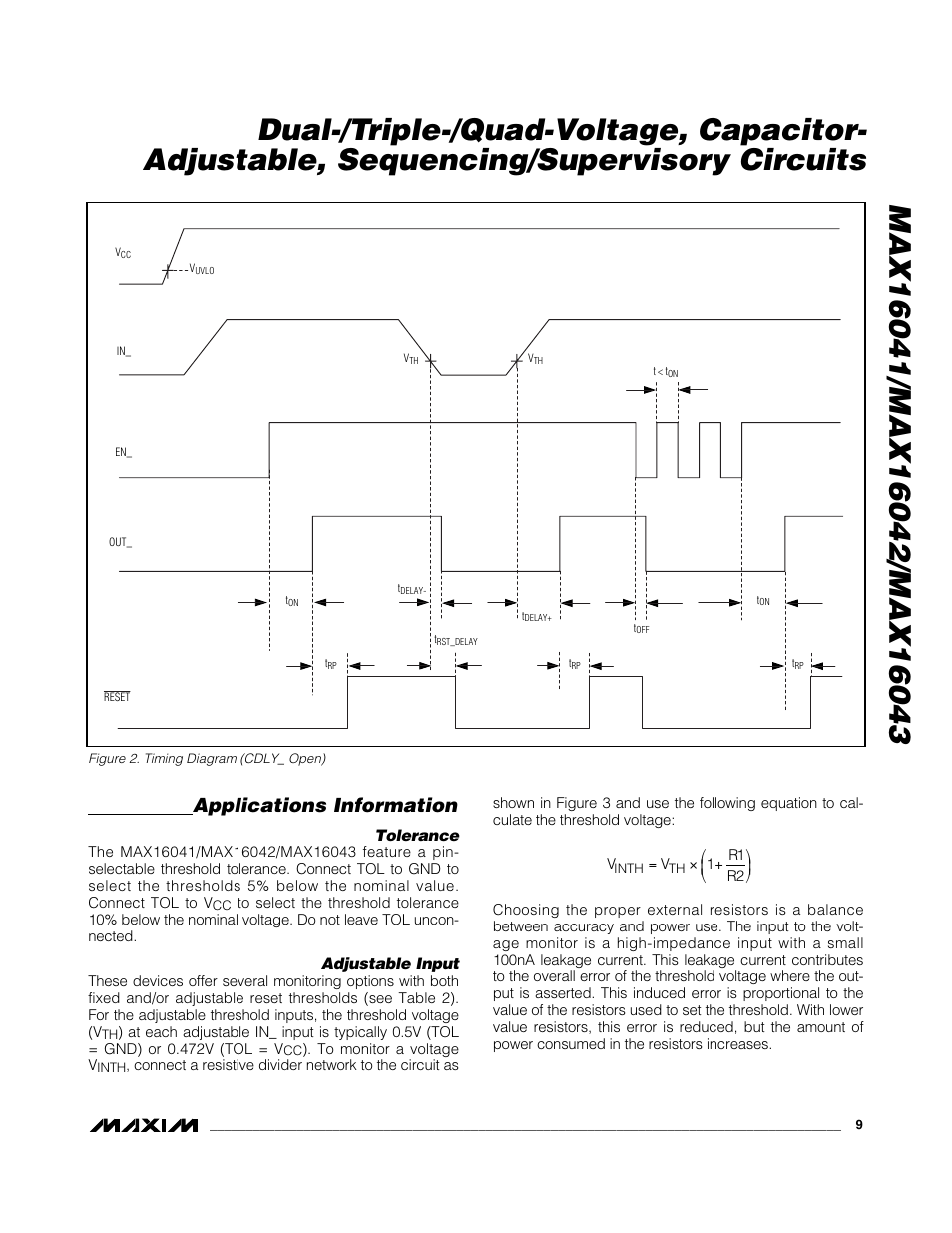 Applications information | Rainbow Electronics MAX16043 User Manual | Page 9 / 15