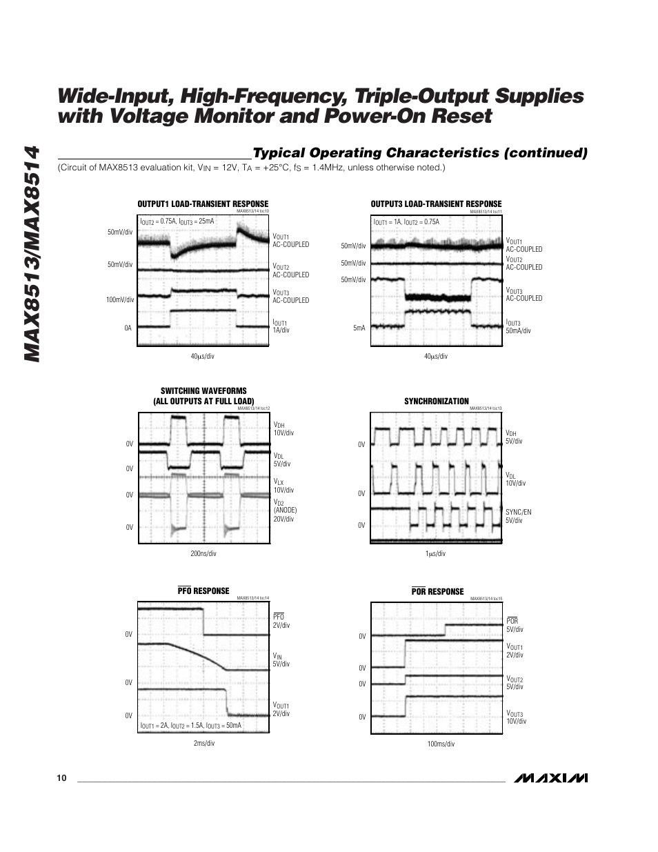Typical operating characteristics (continued) | Rainbow Electronics MAX8514 User Manual | Page 10 / 35