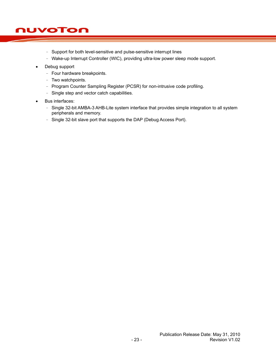 Nuc120 series data sheet | Rainbow Electronics NUC120 User Manual | Page 23 / 71