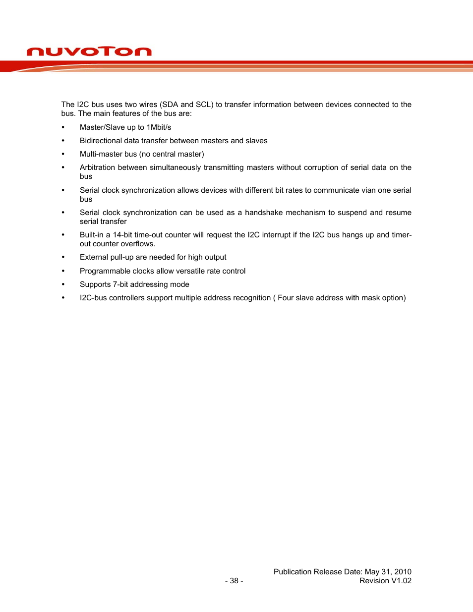 2 features, Features, Nuc120 series data sheet | Rainbow Electronics NUC120 User Manual | Page 38 / 71